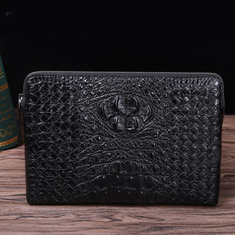 KEXIMA heimanba Thailand  male crocodile  handbags large capacity male envelope bag  business  weaving  Hand caught bag men bag