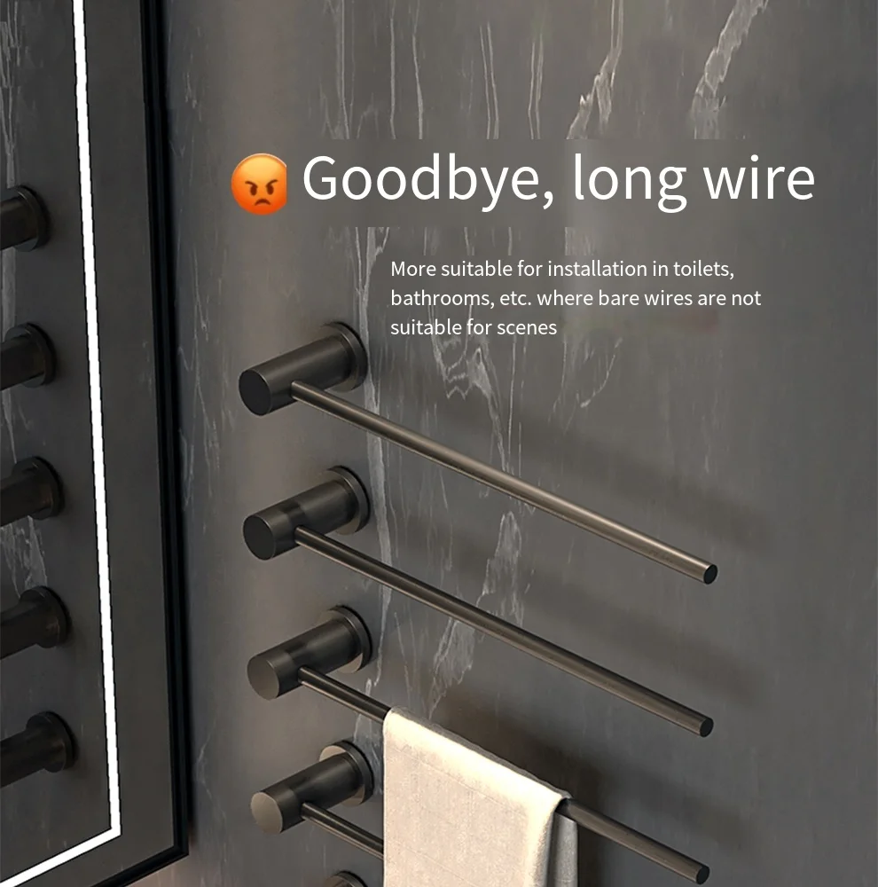 التحكم الذكي رف المناشف الكهربائية سخان الحمام المبرد مع الرف ساخنة مجففات دفئا منشفة الرف