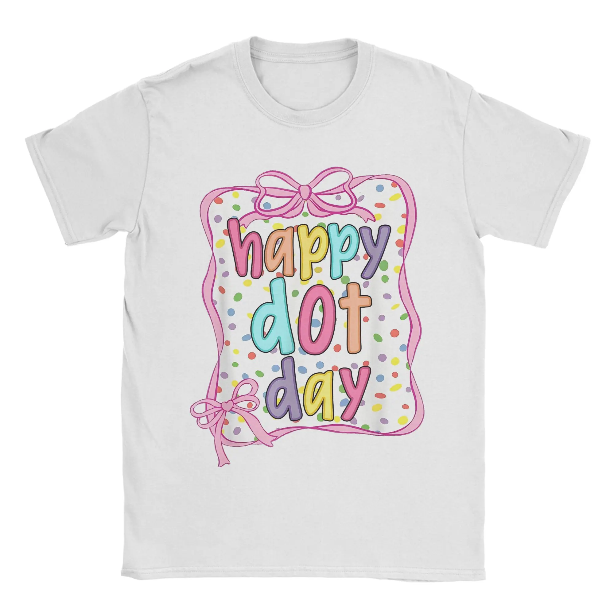 الجدة رائع سعيد نقطة يوم ملون البولكا نقطة تي شيرت الرجال طاقم الرقبة 100% القطن تي شيرت قصيرة الأكمام تي شيرت بلوزات كبيرة الحجم #3