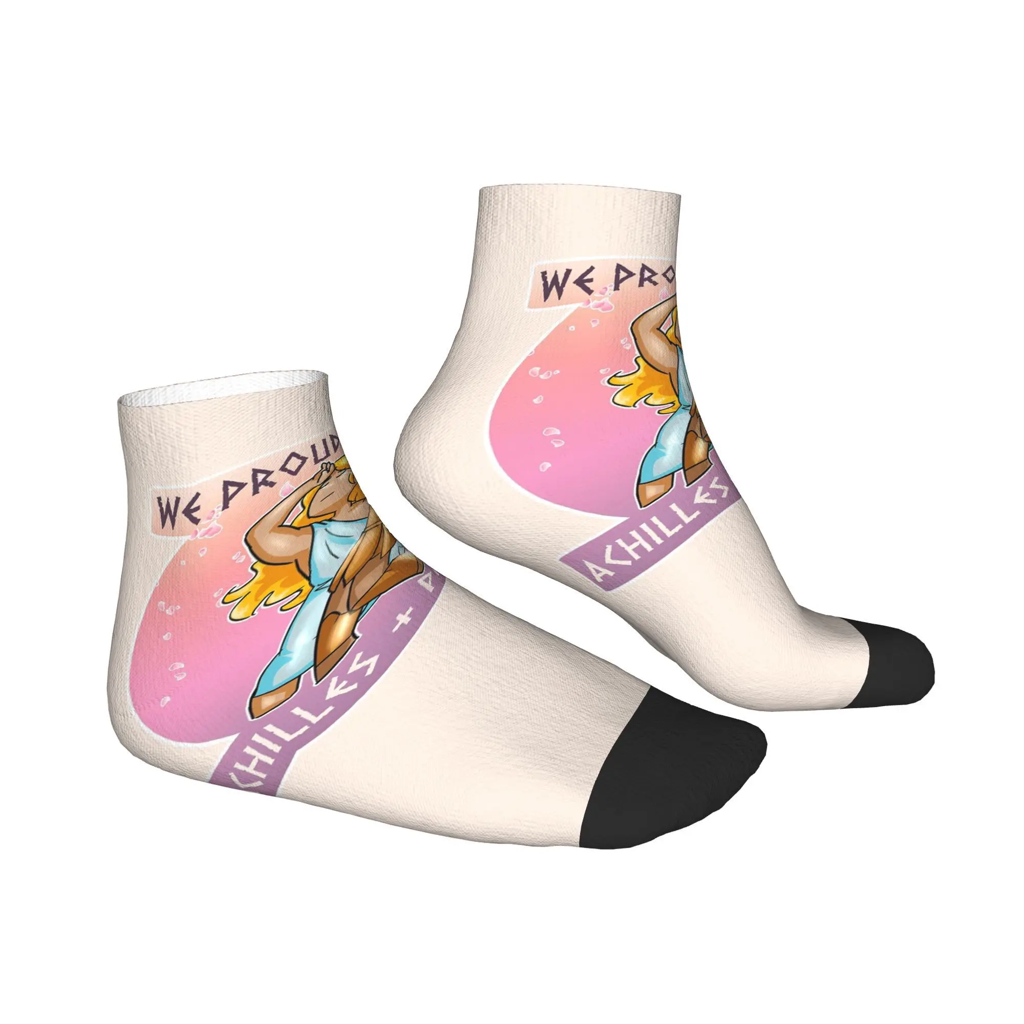 Skarpety Achilles + Patroclus na każdą porę roku, wysokiej jakości skarpety załogowe w stylu Harajuku, codzienne skarpety dla mężczyzn i kobiet, idealne na prezent.