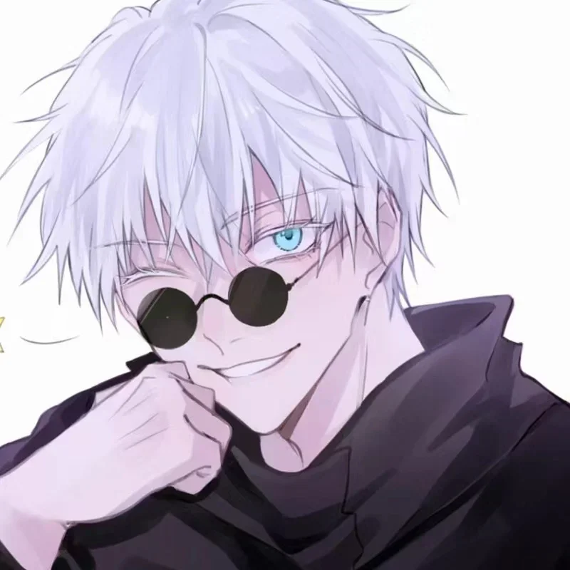 Gojo Satoru Glasses Anime Jujutsu Kaisen Gojo Satoru Cosplay Black Glasses Eyewear Sunglasses High Quality Party Men Women Prop image 2
