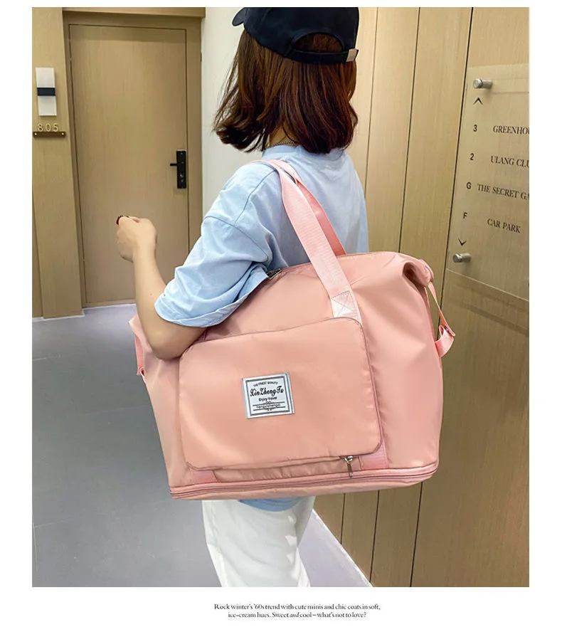 Foldable Travel Bag Female Portable Large Capacity Maternity Storage Short DistanceTravel Duffel Swim Fitness Bag Bolsos Grandes