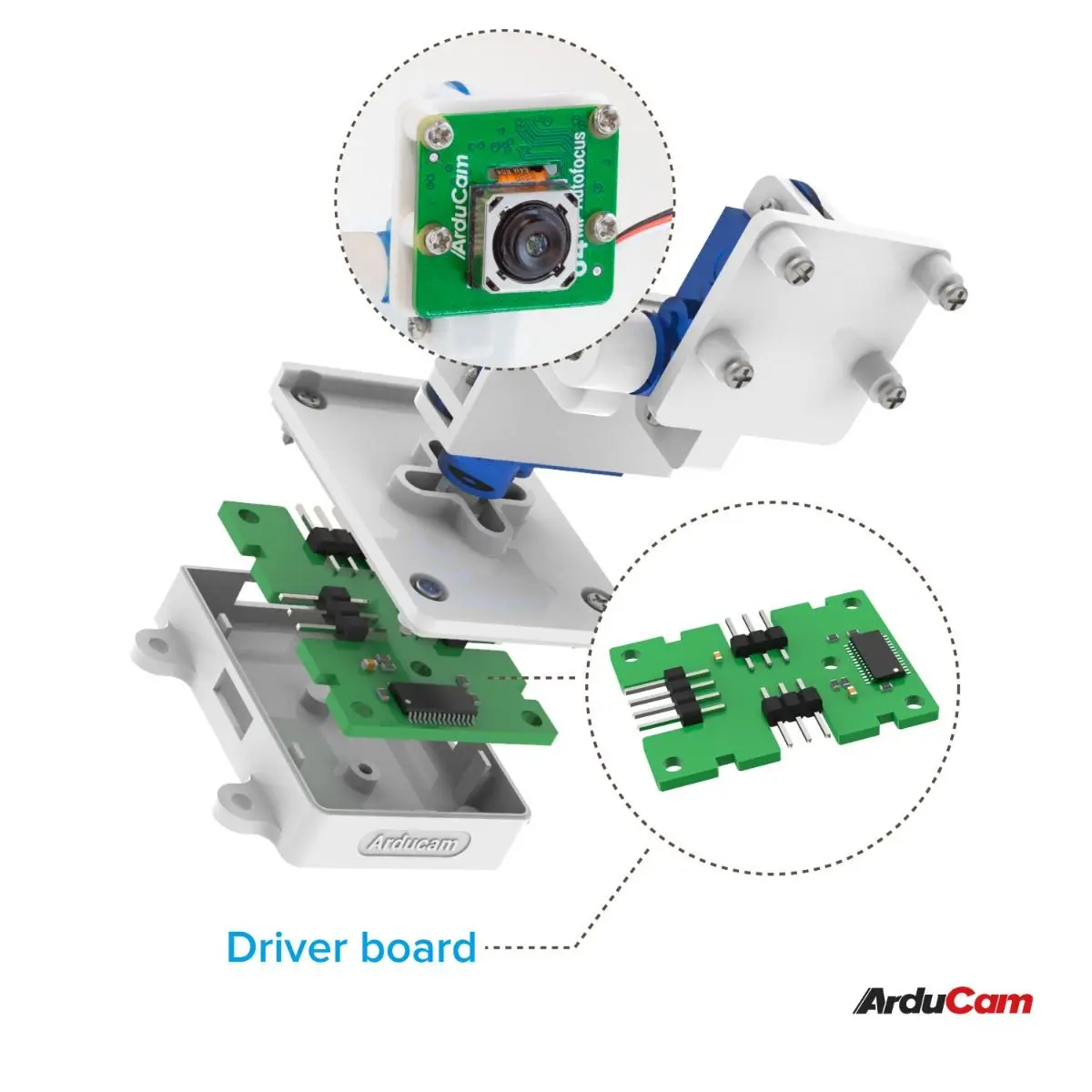 Imagem -02 - Câmera Arducam 64mp e Kit Pan-tilt para Raspberry pi