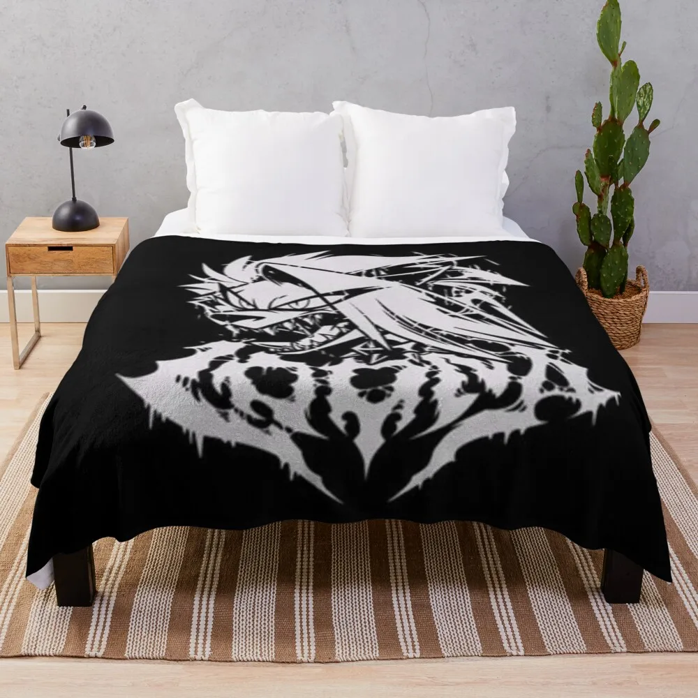 

Loona - Helluva Boss Throw Blanket Flannels Hairy Plush Decorative Sofa Blankets