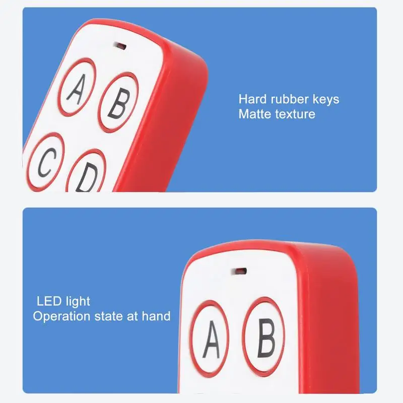 Garage Door Opener Remote Cordless Gate Opener Duplicator 4-Buttons Cloning Remote Control 433 MHZ Replacement Electric Gate