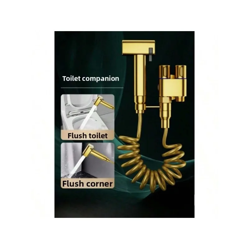 Gold two way Handheld Bidet Sprayer for Toilet Watering Can Bidet Faucet Toilet Bidet Shower Head for Self Cleaning