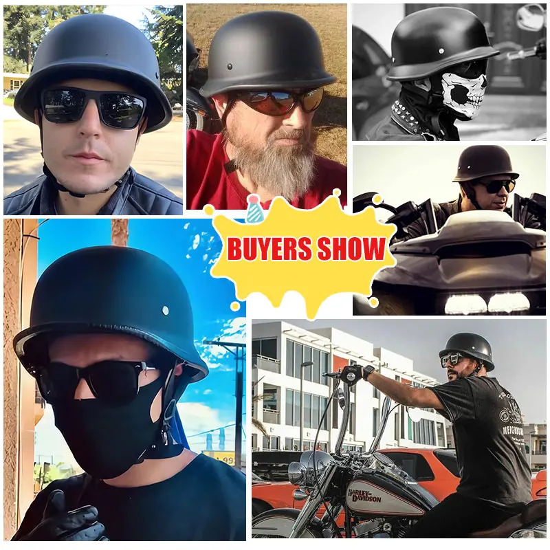 Männer Frauen Halbhelm für Motorrad Moped Pilot 1/2 Open Face Helm Retro Low Profile Motorrad Helm Cascos Punkt