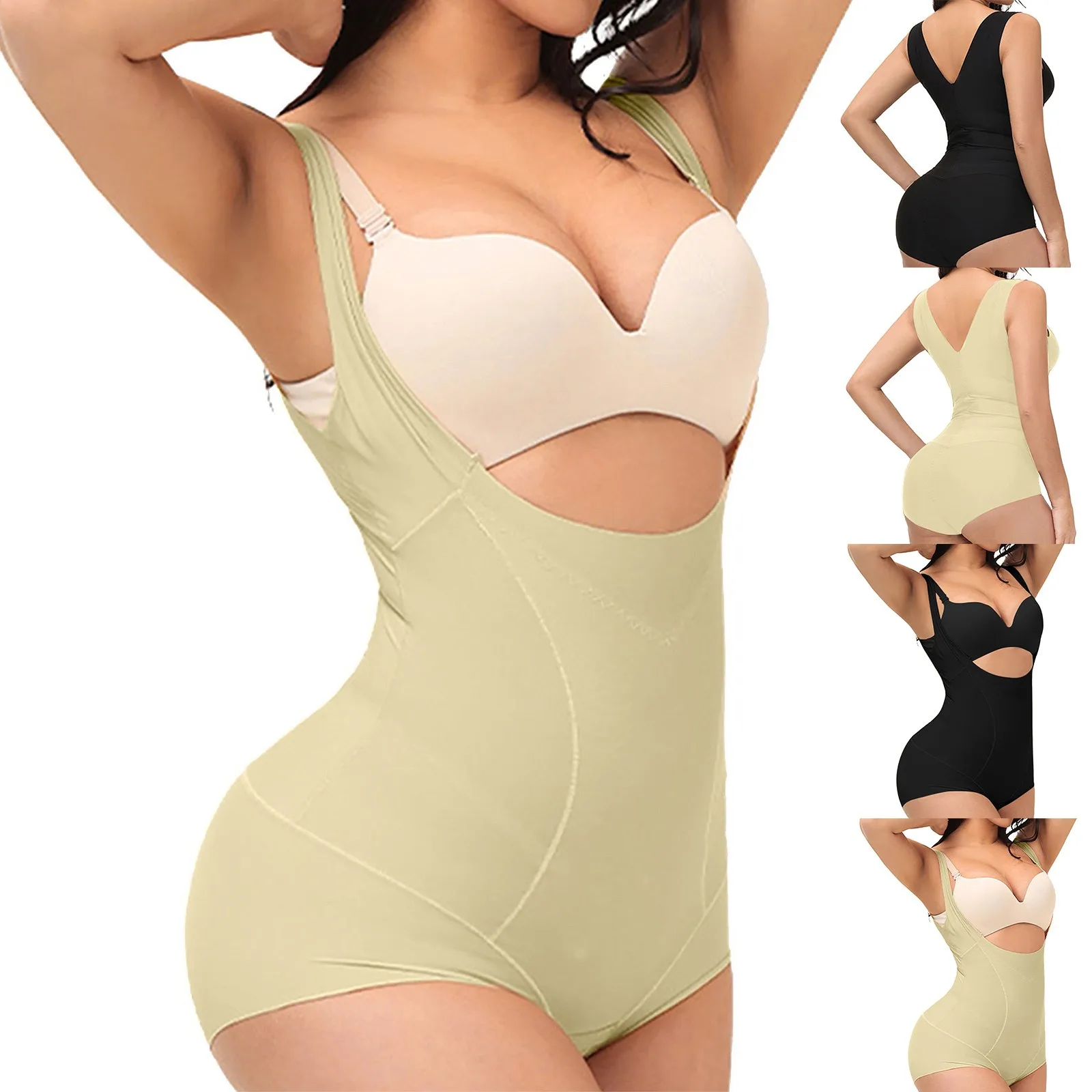 Non-marking High-elastic Bodysuit Postpartum Recovery Daily Life Use Tummy Control Shapewear Waist Trainer Body Shaper