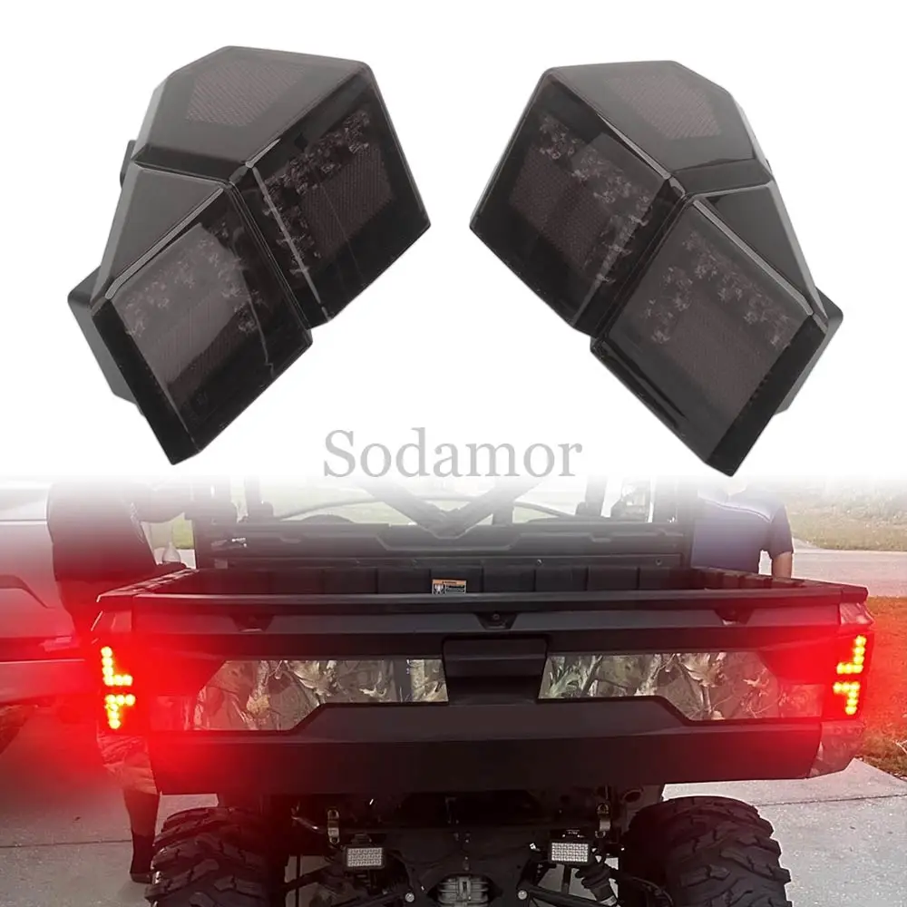For Polaris RANGER XP CREW 1000 EPS Premium Rear Led Tail Light Brake & Running Lamps UTV Accessories 2018-2025 1 Pair