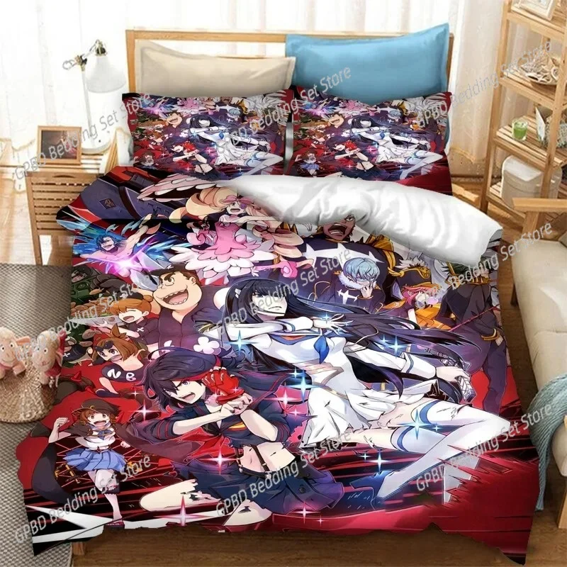

3D Printed KILL la KILL Duvet Cover Pillowcase Anime Bedding Set Double Twin Full Queen King Adult Kids Bedclothes Quilt Cover