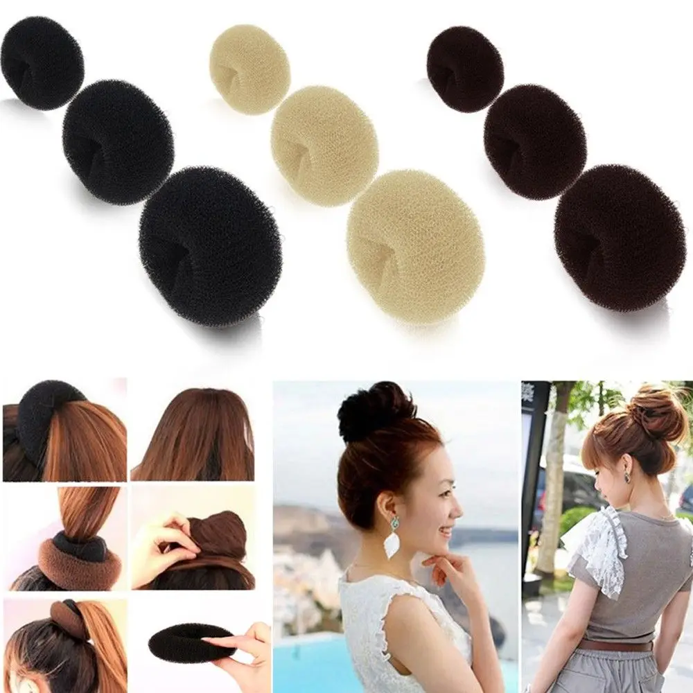 

Tool 3 Colors and 3 Sizes Quick Messy Hairstyle Foam Sponge Hair Accessories Hair Styler Donuts Style Hair Ring Bun Shape