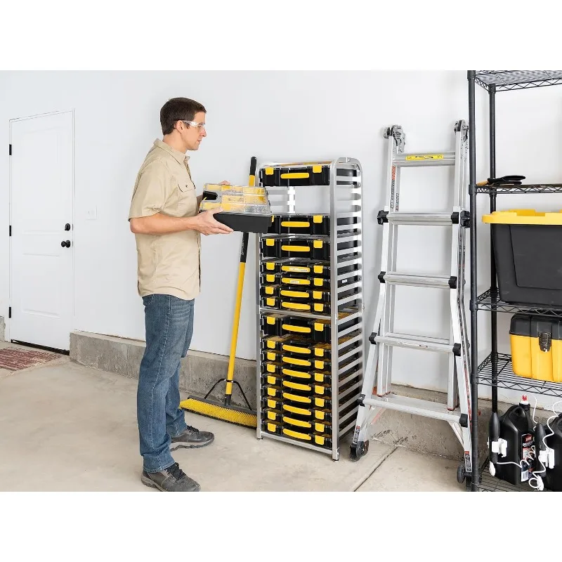 

Storage Rack for Yellow Tool Boxes - Organize Your Workspace with the Sturdy Wall Mount Tool Organizer,