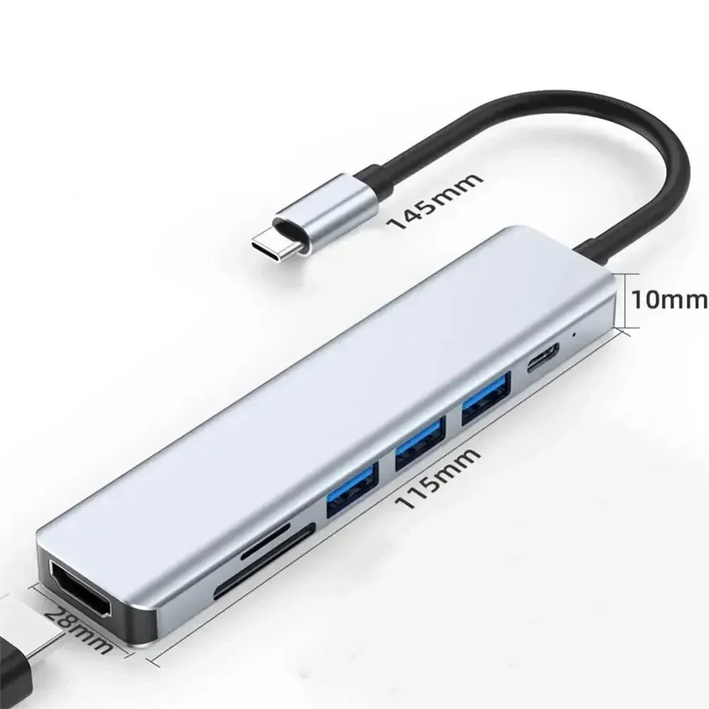 قفص الاتهام المتوافق مع USB C إلى 4K HD ، الشحن من النوع C ، SD ، قارئ بطاقة TF ، قفص الاتهام لماك بوك ، باد ، S21 ، ديكس ، تلفزيون ، ماوس ، USB ،
