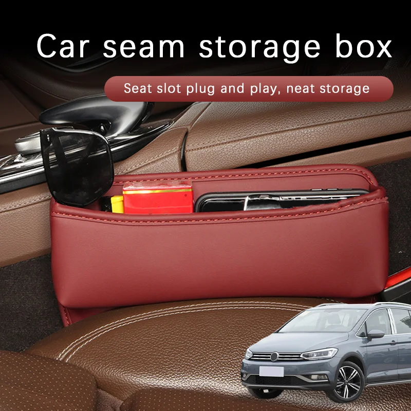 

Car Seat Gap Storage Box Driver Front Auto Seat Gap Filler Organizer Wallet Keys Card Storage Box For Volkswagen Touran