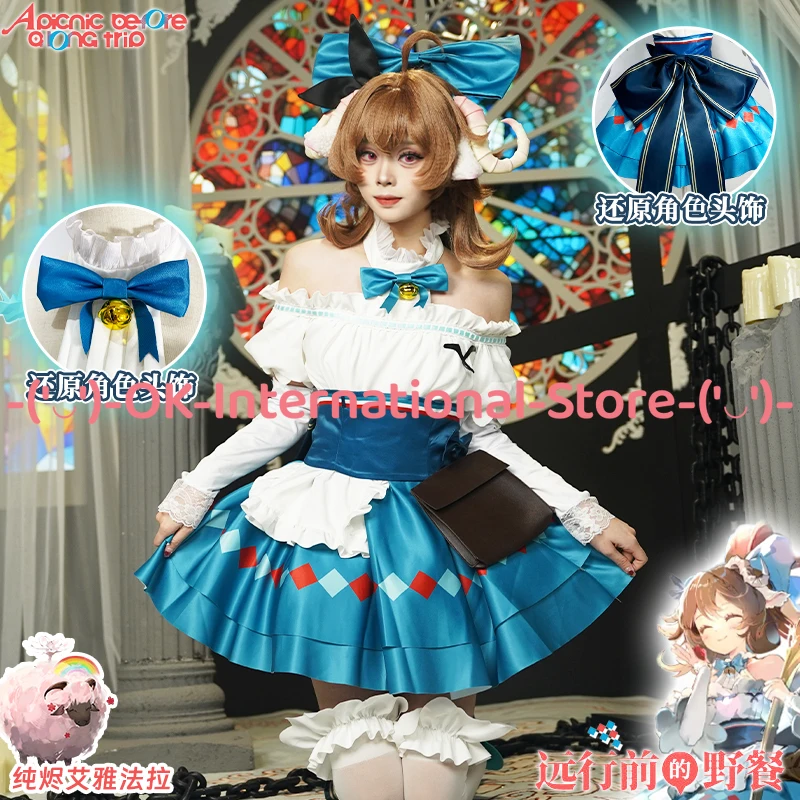 

Arknights Eyjafjalla Hvít Aska Roadside Пикник Косплей Костюм Игровой Персонаж Наряд Хэллоуин Карнавальная Вечеринка Униформа