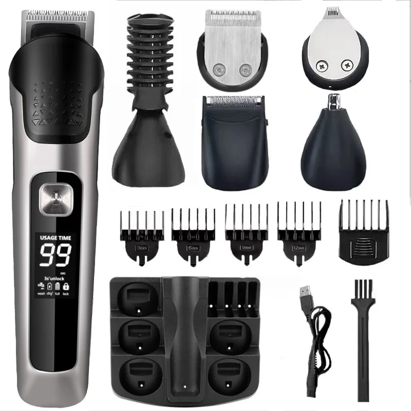 

All In One Hair Trimmer For Men Beard Grooming Kit Electric Shaver Body Groomer Hair Clipper Facial Nose Ear Trimmer Washable