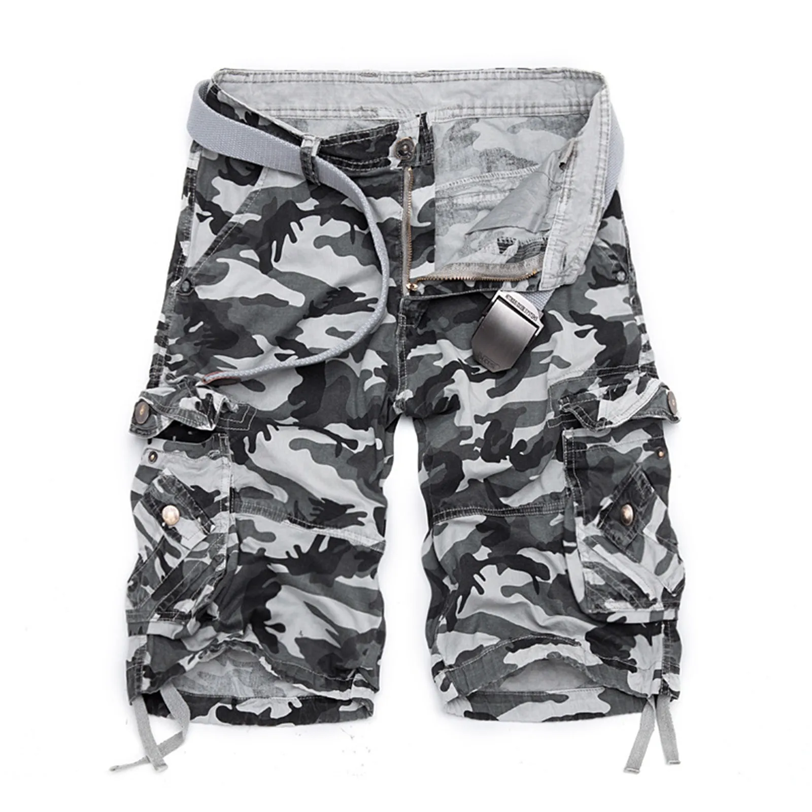 2024 New Us Size Camouflage Loose Cargo Shorts Men Cool Summer Camo Short Pants Homme Cargo Short Wear