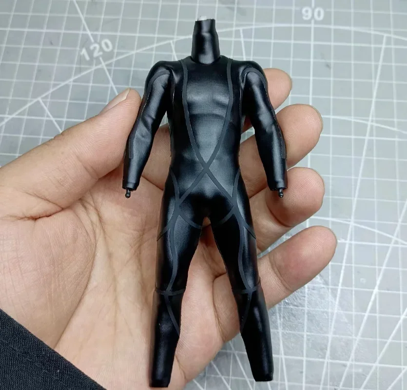 1/12 Scale Black Tight Patterned Jumpsuit Model for 6'' Shf(no Body)