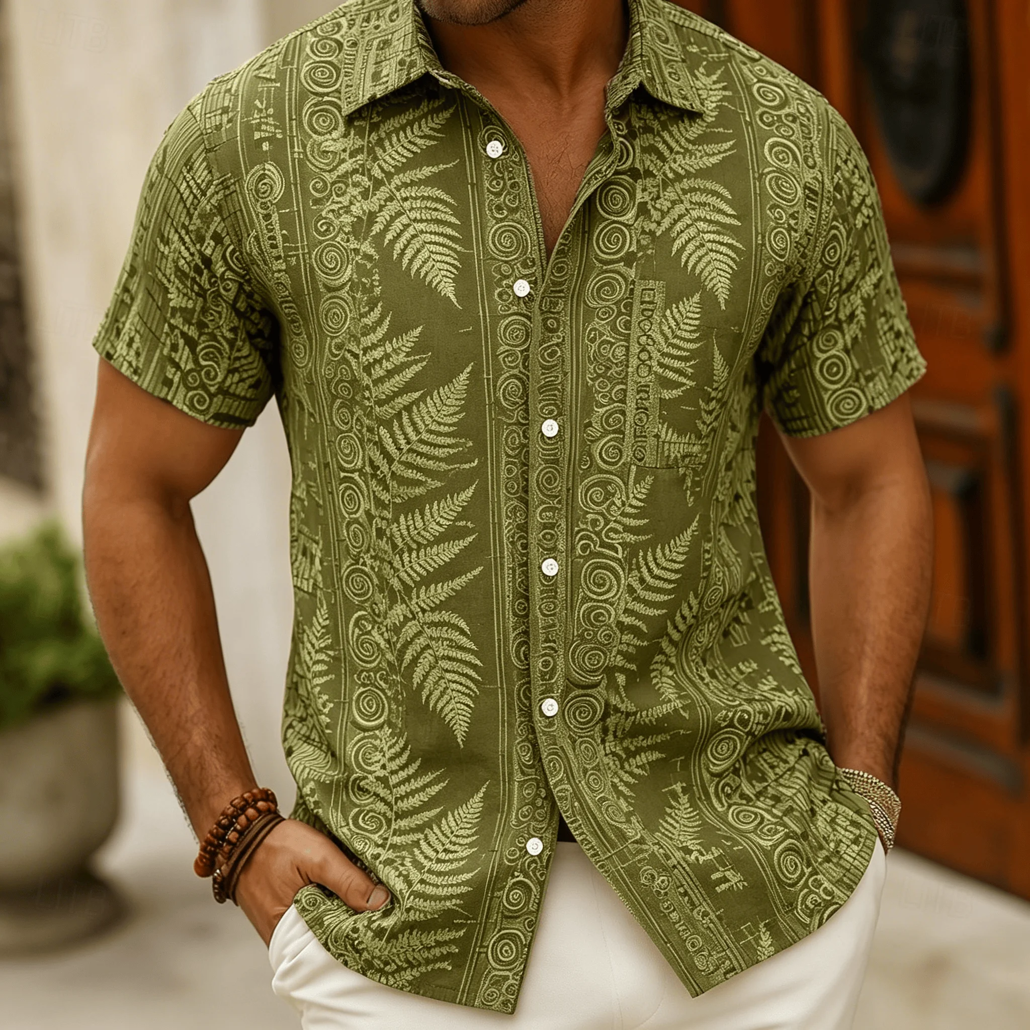 Camisa Masculina de Manga Curt - Ethnic Fashion Men avaliação e preço