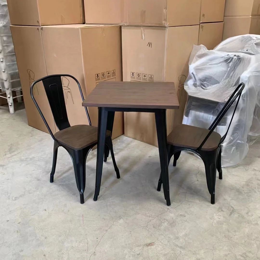 # Durable Wooden Metal Cafe Chairs And Tables Restaurant Chairs Tables