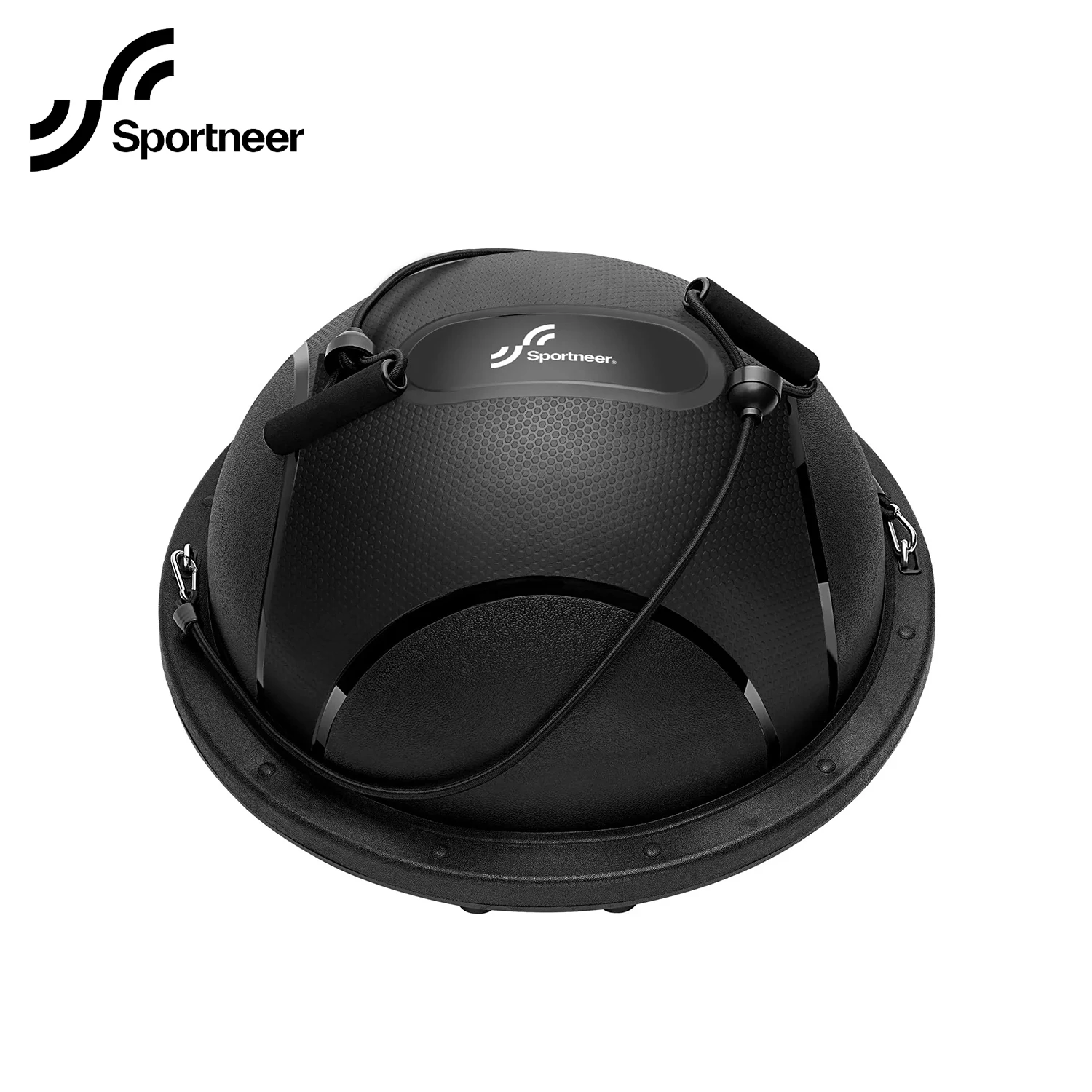 Sportneer Half Balance Ball Inflatable Half Exercise Ball Balance Trainer with Resistance Bands & Pump Non-slip Half Yoga Ball