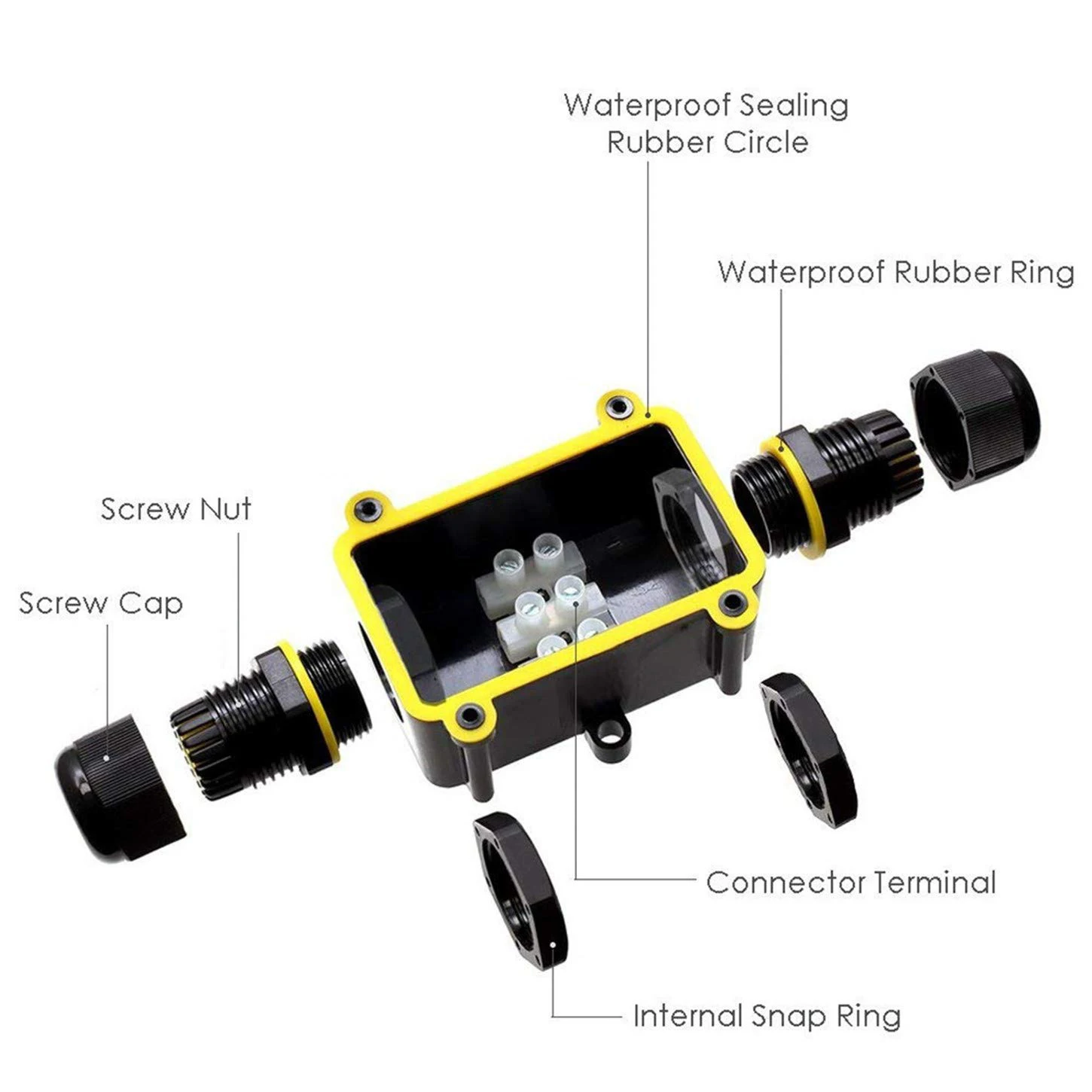 Outdoor Waterproof Junction Box Plastic Outdoor Cable Electrical Box Waterproof Open Splice Underground Electrical Junction