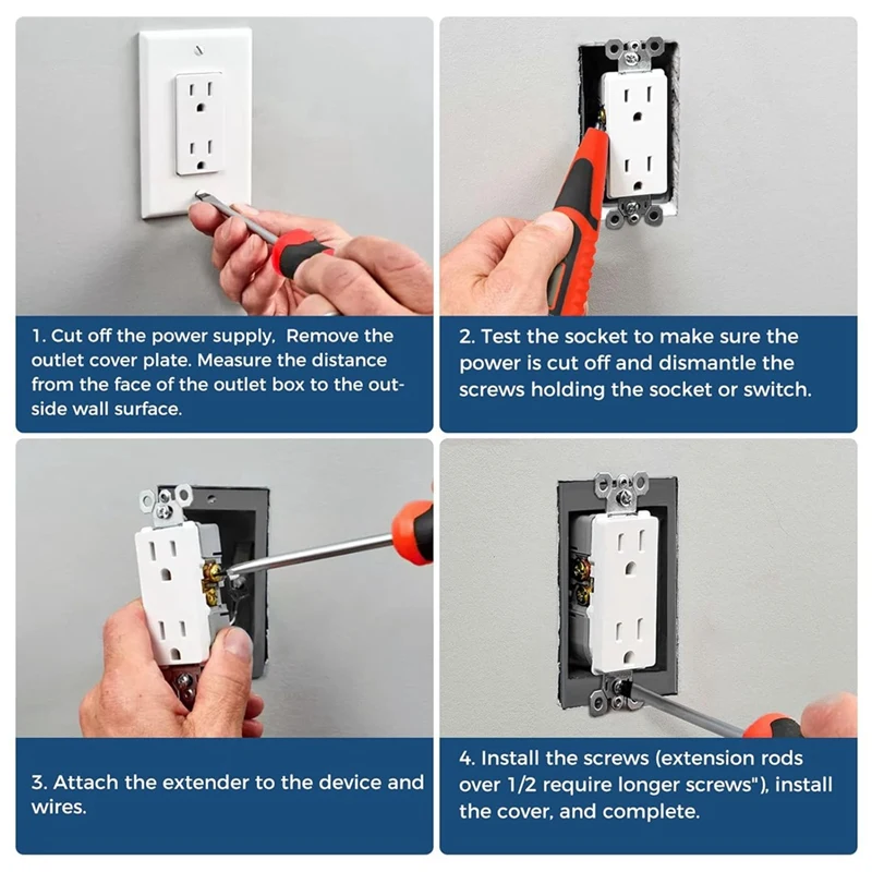 New 1/2 Inch Outlet Box Extender Electrical Outlet Extender For Electrical Boxes And Electrical Outlets, Building