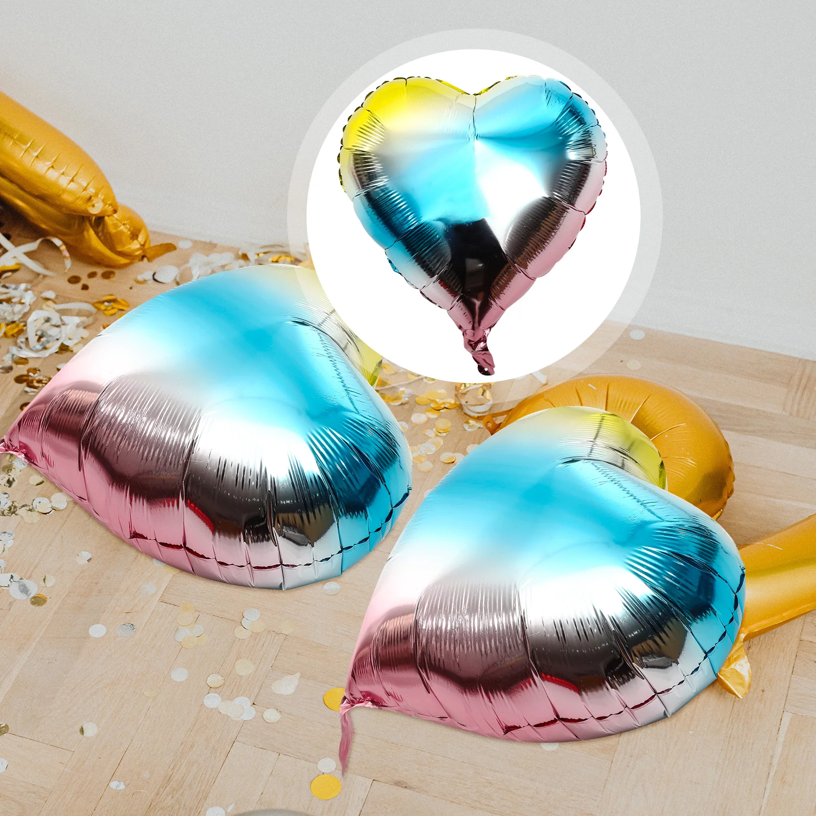 

10 Pcs Balloons Love Aluminum Foil Decorations Wedding Heart Shaped Layout Party Decorative Bride