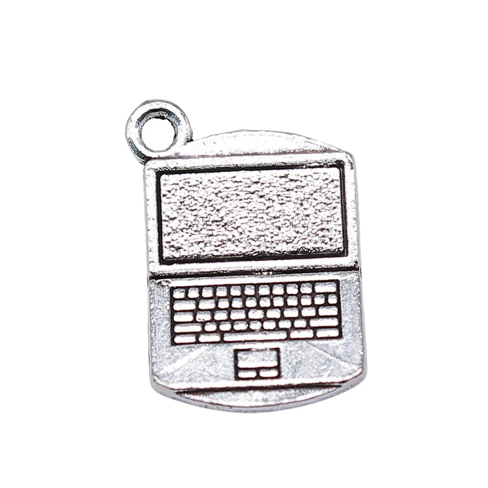 Bag Charm Laptop Computer Charms For Jewelry Making 21x13mm 10pcs