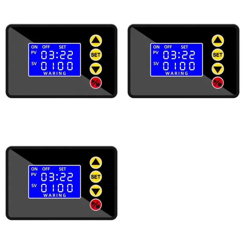 

JABS-3X Programmable Digital Timer Switch Relay Control Time Controller Delay Relay Cycle Timing On/Off DC 12V