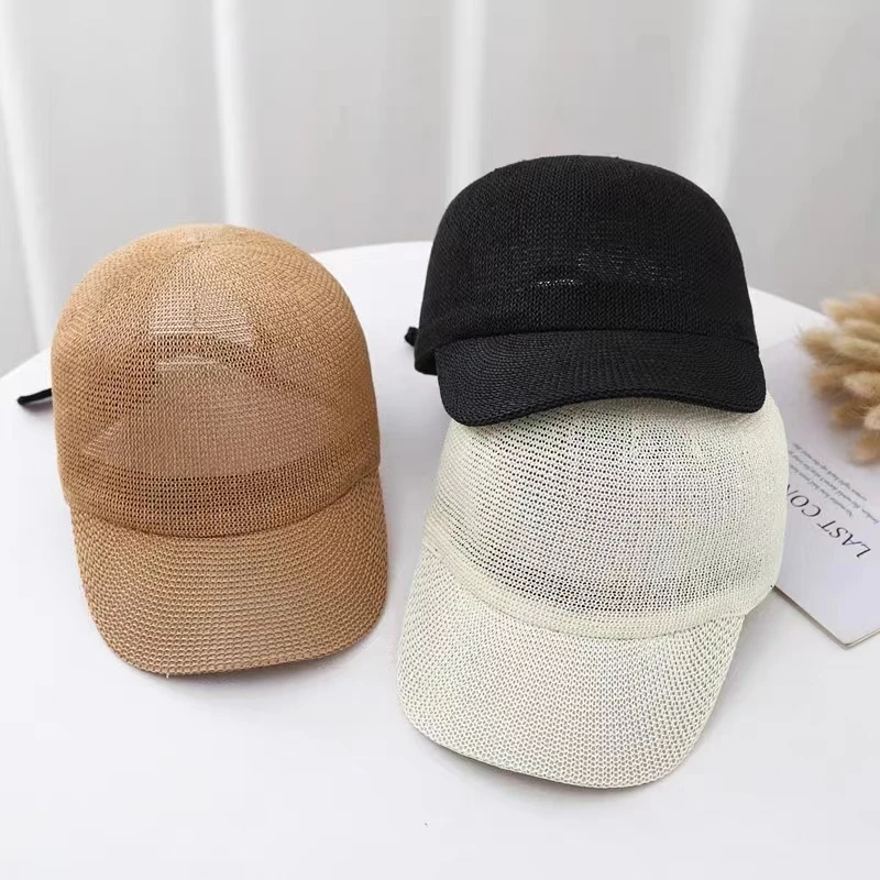 New Men\'s and Women\'s Outdoor Casual Breathable Baseball Caps Sunscreen Summer Adjustable Solid Color Sun Hat UV Protection Cap