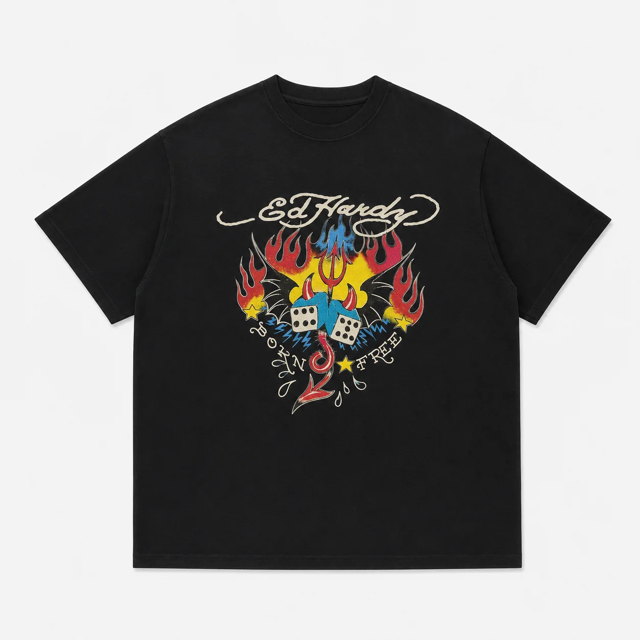 Ed Hardy Devil Dice Trident Wings Flame 