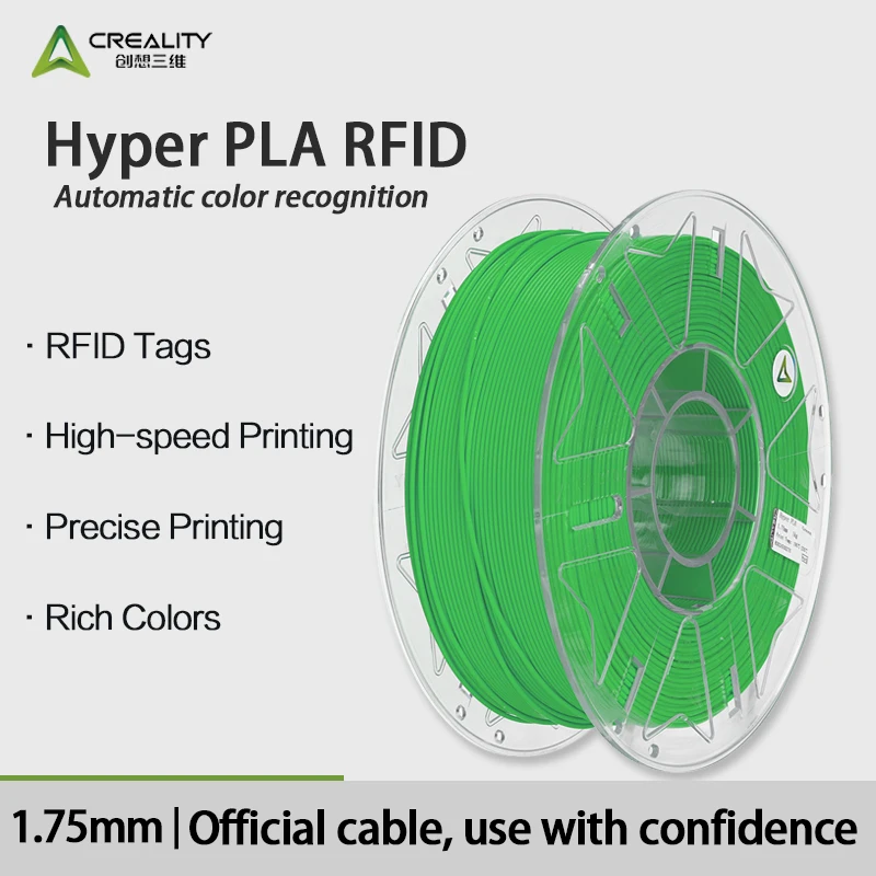 Creality 3D printing wire Hyper PLA RFID,Comes with a built-in chip to recognize colors for k2 plus combo,High-speed Printing