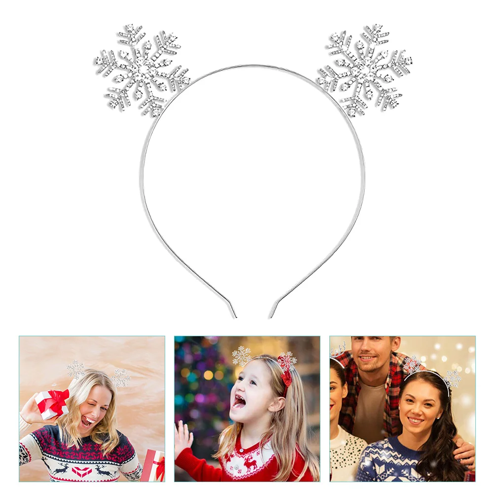 

Snowflake Headband Christmas Headbands Hair Accessories Headpiece Clips Headpieces for Women Crystal