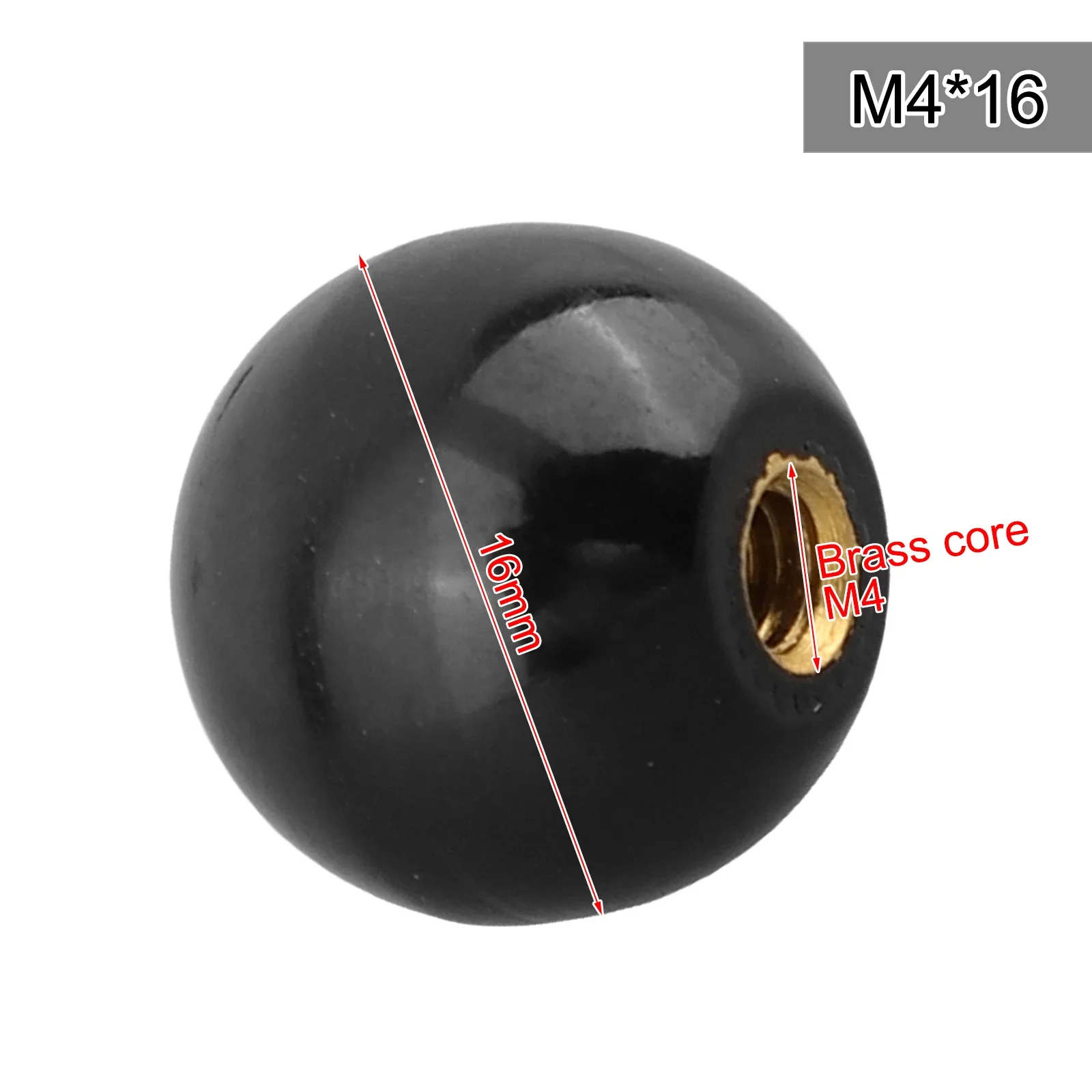 M4-M12 Round Ball Handle Ball Knobs Bakelite Lever Knob Grip Handles Handle Ball Nut Machine Tool Replacement