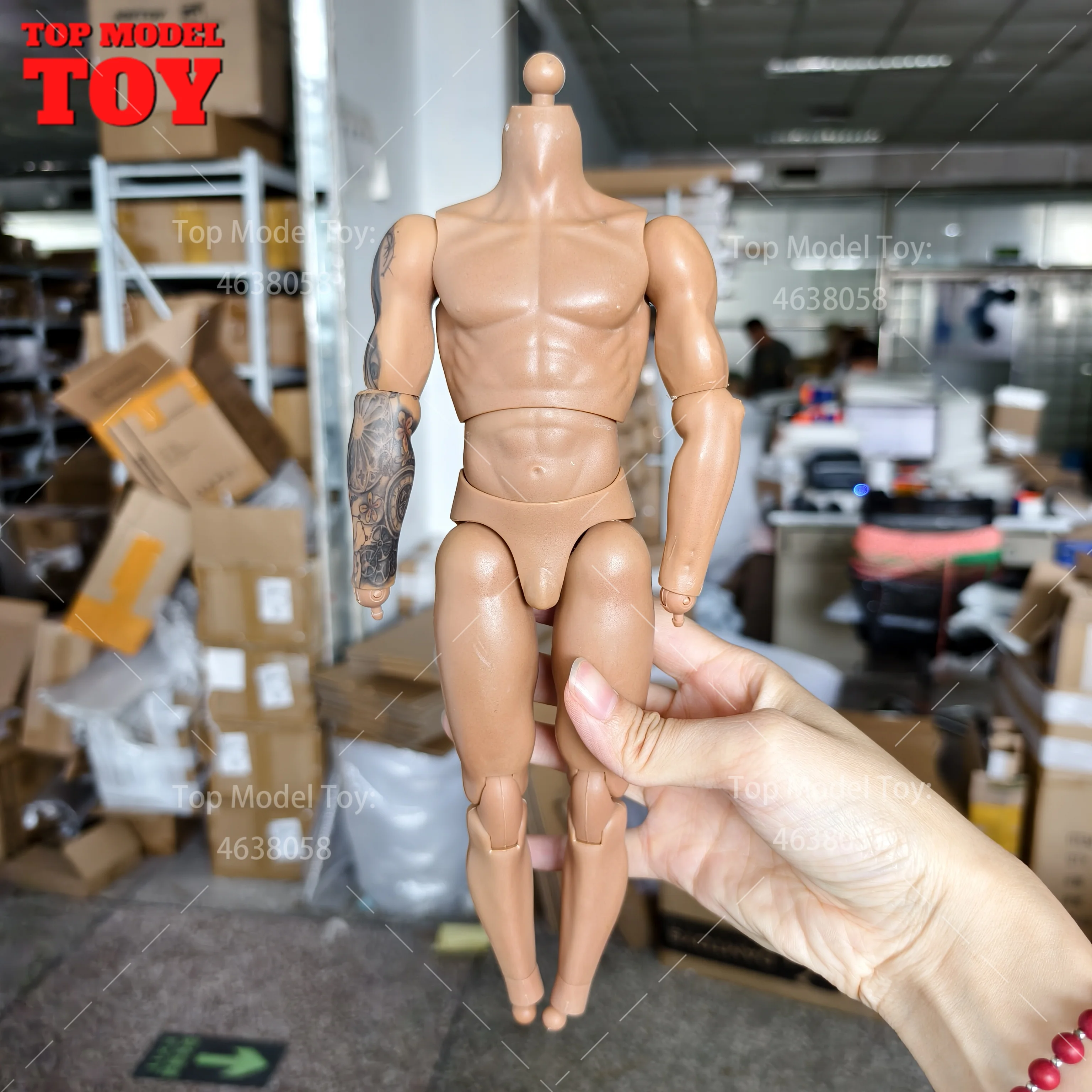 

Defective 1/6 Tattoo Man Suntan Skin Athletes Flexible Muscle Body Model For 12" Male Action Figure Soldier Body Dolls Toys