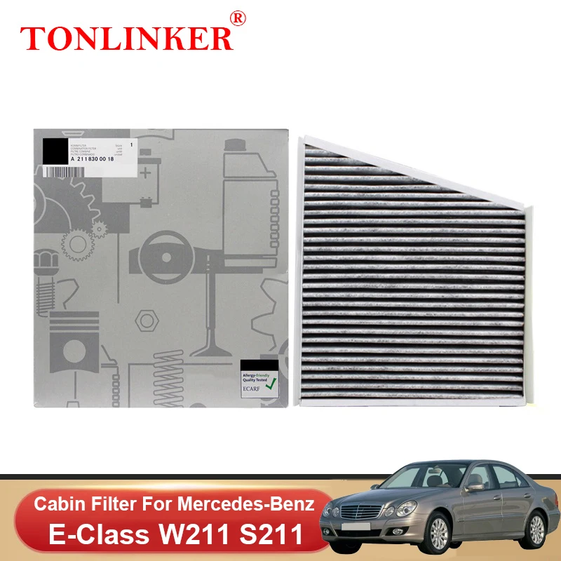 

TONLINKER Cabin Filter A2118300018 For Mercedes Benz E Class W211 S211 E 200 220CDI 230 240 270CDI 280 320 350 500 55 63 AMG