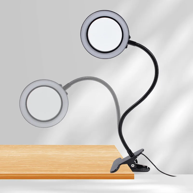 Multifunctional Magnifying Glass with Led Lights Loupe Glass Magnifier for Reading Repair Soldering Desk Lamp Welding Glasses