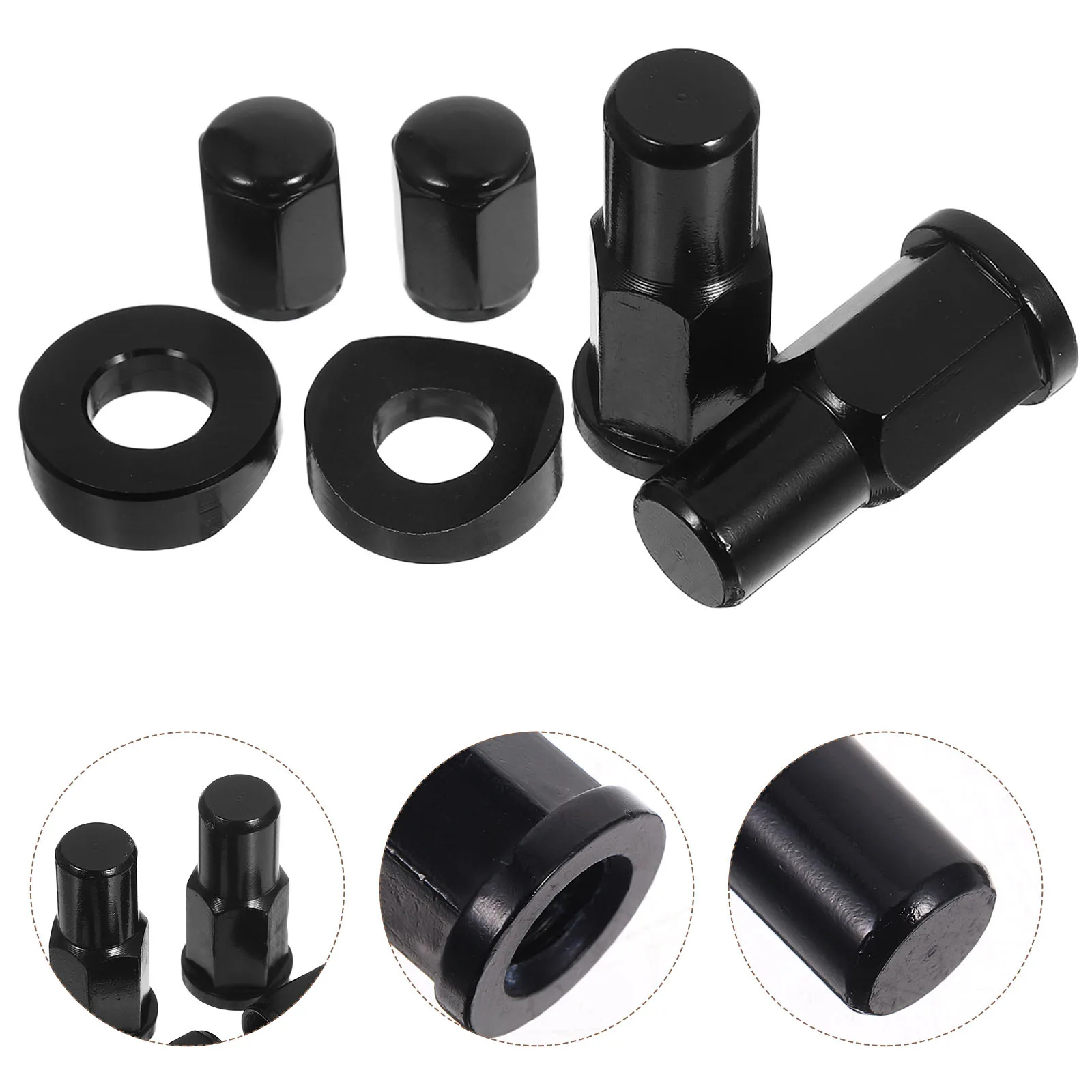 

2Sets Tire Valve Rim Lock Nut with Gasket Washer for Motorcycle Electric Vehicle - High Efficiency Sealing Secure Fit