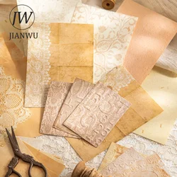 JIANWU First Sight of Spring Series Vintage Lace Flower Relief Collage Decor Material Paper Creative DIY Junk Journal Stationery