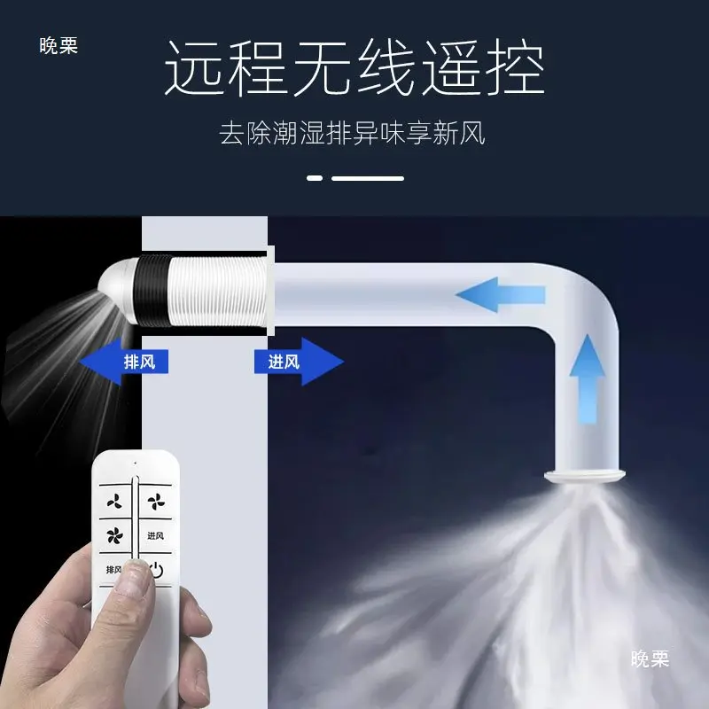 Wall-mounted fresh fan Two-way through-wall integrated purifier Fresh air system Bedroom light sound Household exhaust