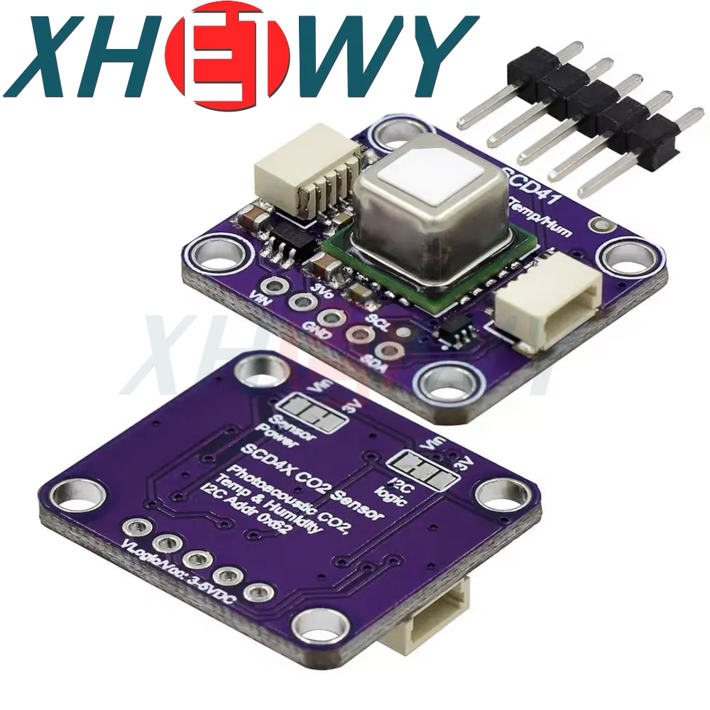 SCD40 SCD41 gas sensor module detects CO2 carbon dioxide temperature and humidity in one sensor I2C communication