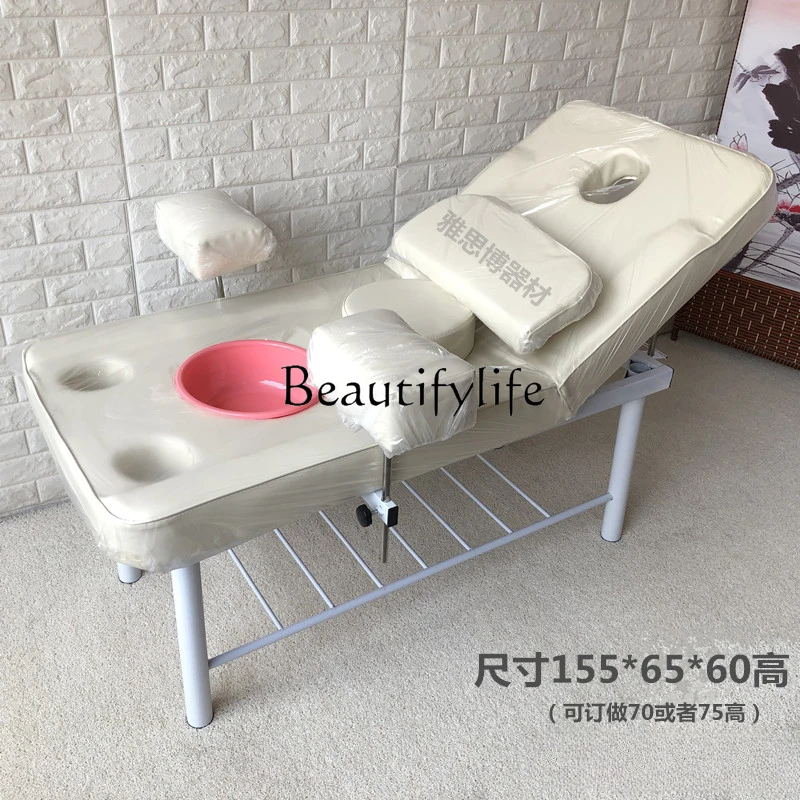 Adjustable Inspection Table Hole Bed Plastic Physiotherapy Bed