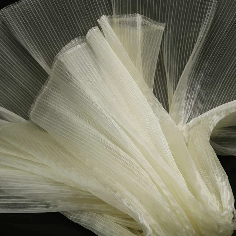 100cm Pleated Organza Handmade Yarn Floral Fabric Background Wedding Decor Party Stage Style Christmas Halloween Decor for Home