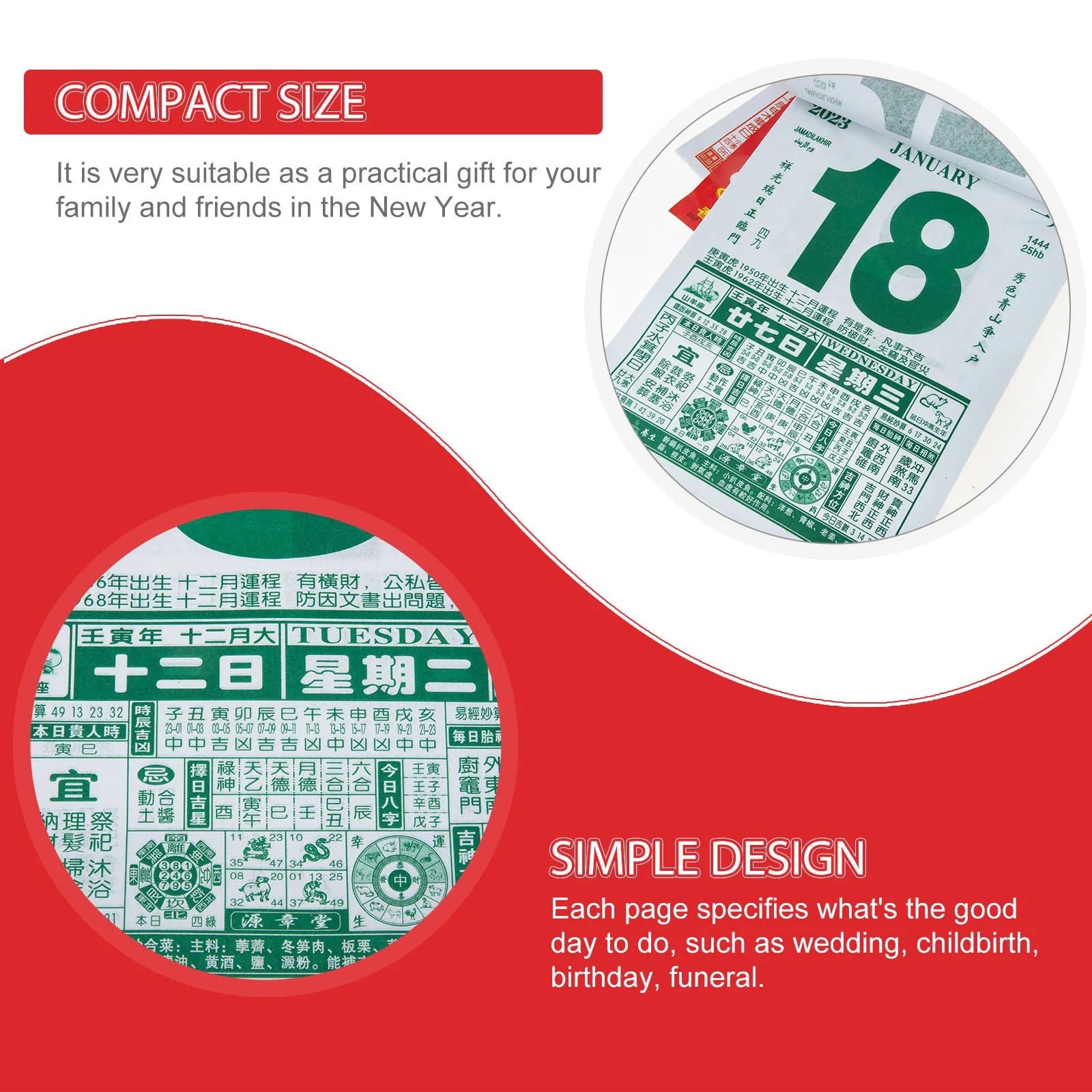 2023 سنة تقويم الأرنب تقويم الحائط الصيني التقليدي مخطط يومي لفكرة هدية ثقافية للمكتب المنزلي #4