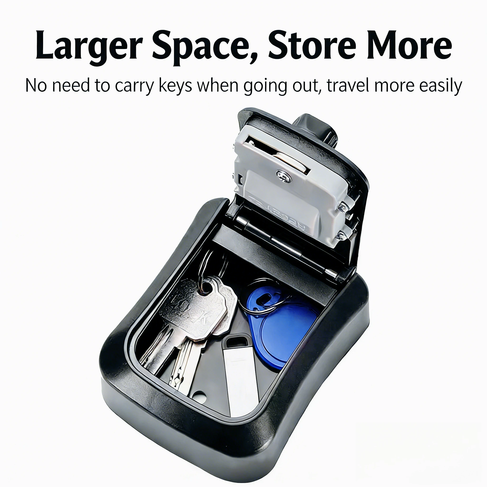 LUXROB Key Lock Box 4-digit Code Password Storage Key for Home Wall Mounted Anti-theft Waterproof Outdoor Knob Safe Key Box view 3