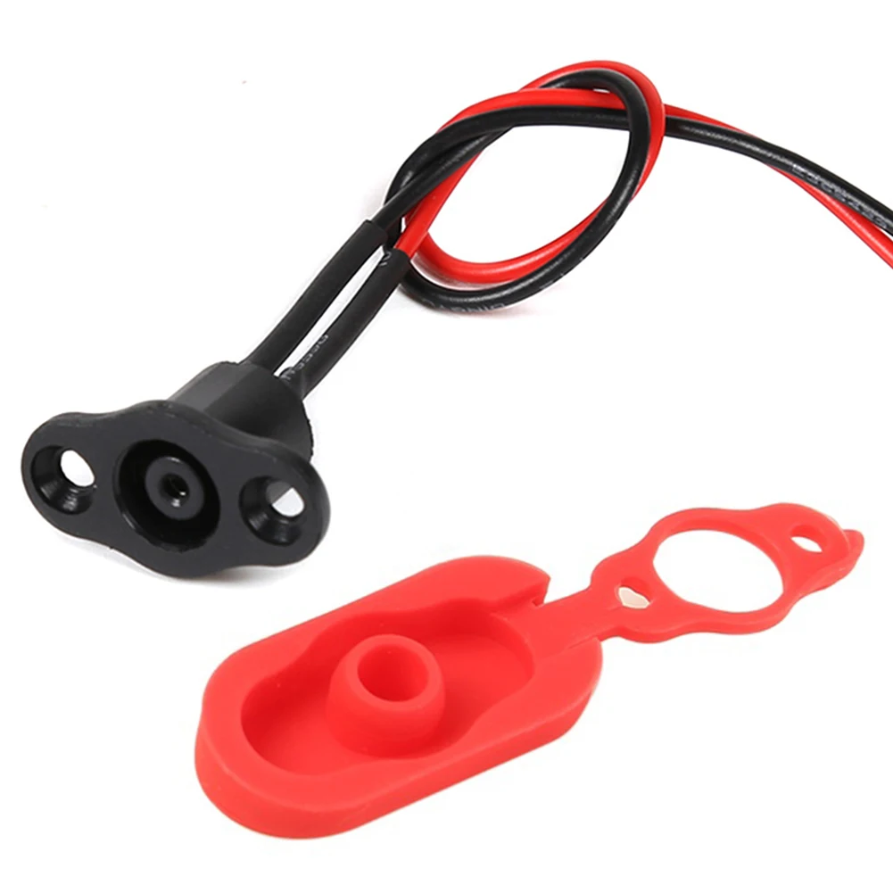 2pcs/Set Electric Scooter Power Charger Cord Cable+Charging Port Plug Cover for Xiaomi M365 Scooter Accessories