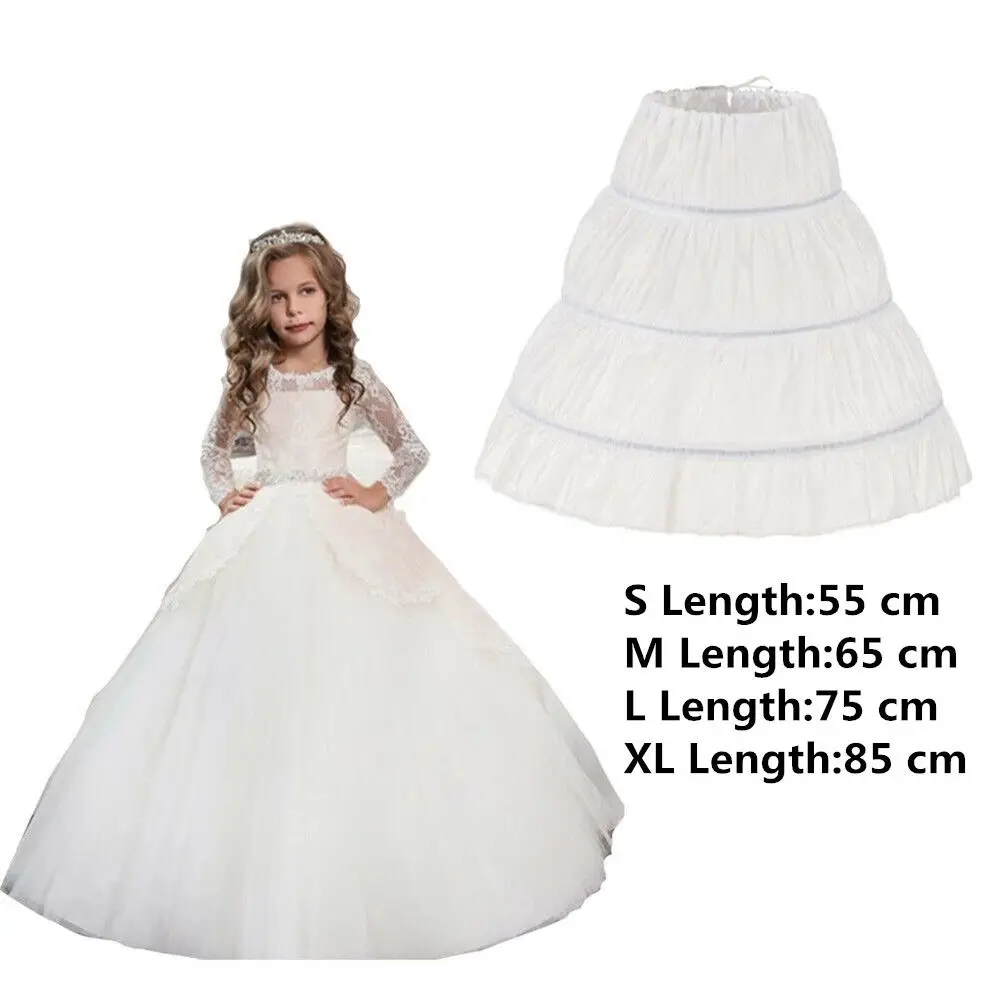 Fashion White Lace Children Skirt Petticoat 3 Hoops Steel Ring Princess Skirt Adjustable Tutu Skirt Crinoline Skirt Kids Girls image 5