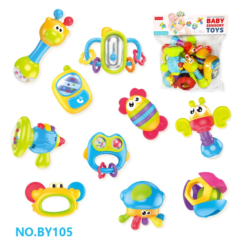 Baby toys 0-1 years old hand rattle ten multi-functional intelligence development enlightenment baby emotional comfort DIY suit