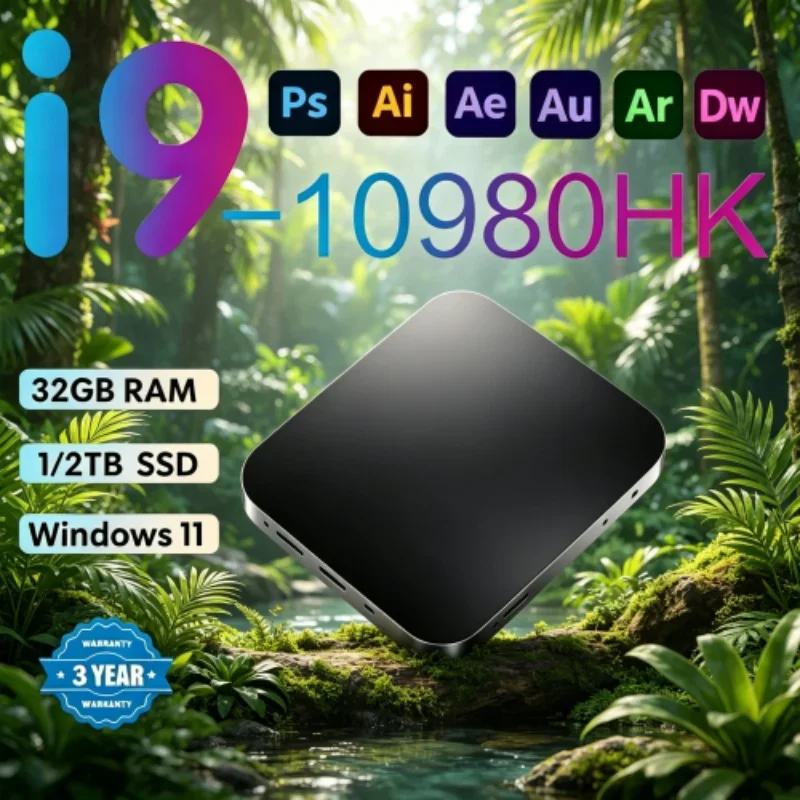 

Luminiferous 2026 Peripatetic MINI PC Equipped With Windows 11 Pro Core I9 10980HK RAM 1TB SSD WIFI 6 BT5.2 4K HD Concinnate